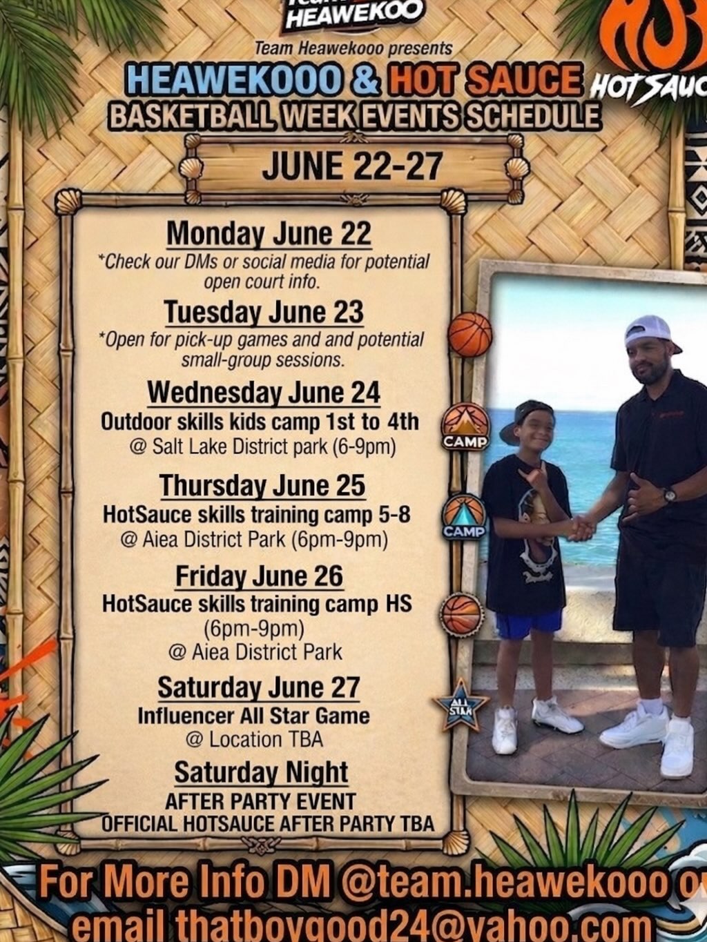Basketball Week schedule, Honolulu